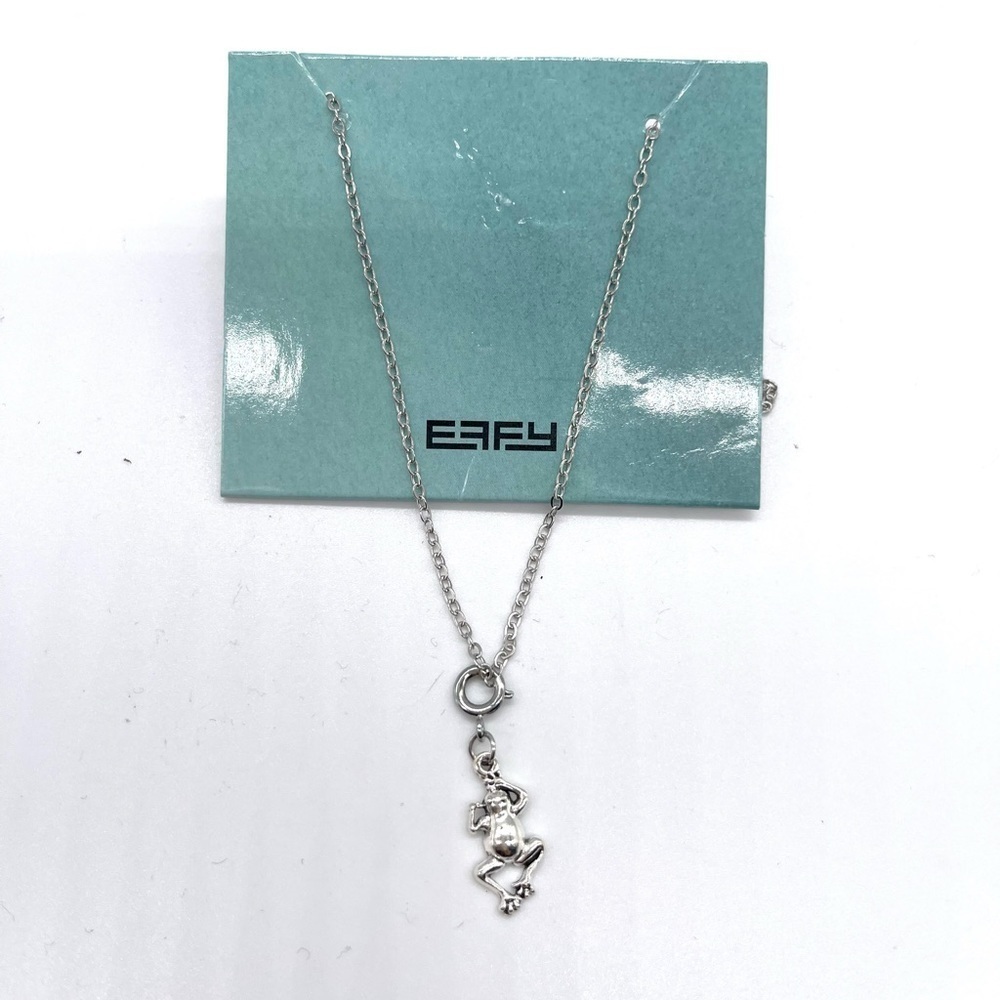 Effy Silver Plated Chain with Frog Pendant NWT
